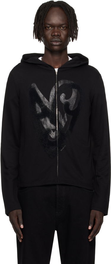 Mikina Acne Studios Acne Studios Heart Logo Zip Hoodie Čierna | CI0201-, 0