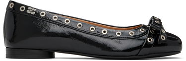 Šaty GANNI GANNI Eyelet Bow Ballerina Flats Čierna | S2755, 0