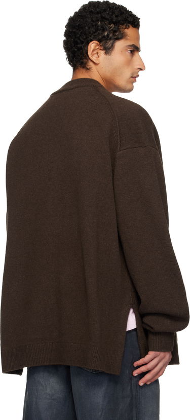 Sveter Acne Studios Wool V-Neck Cardigan Hnedá | B60381-, 2