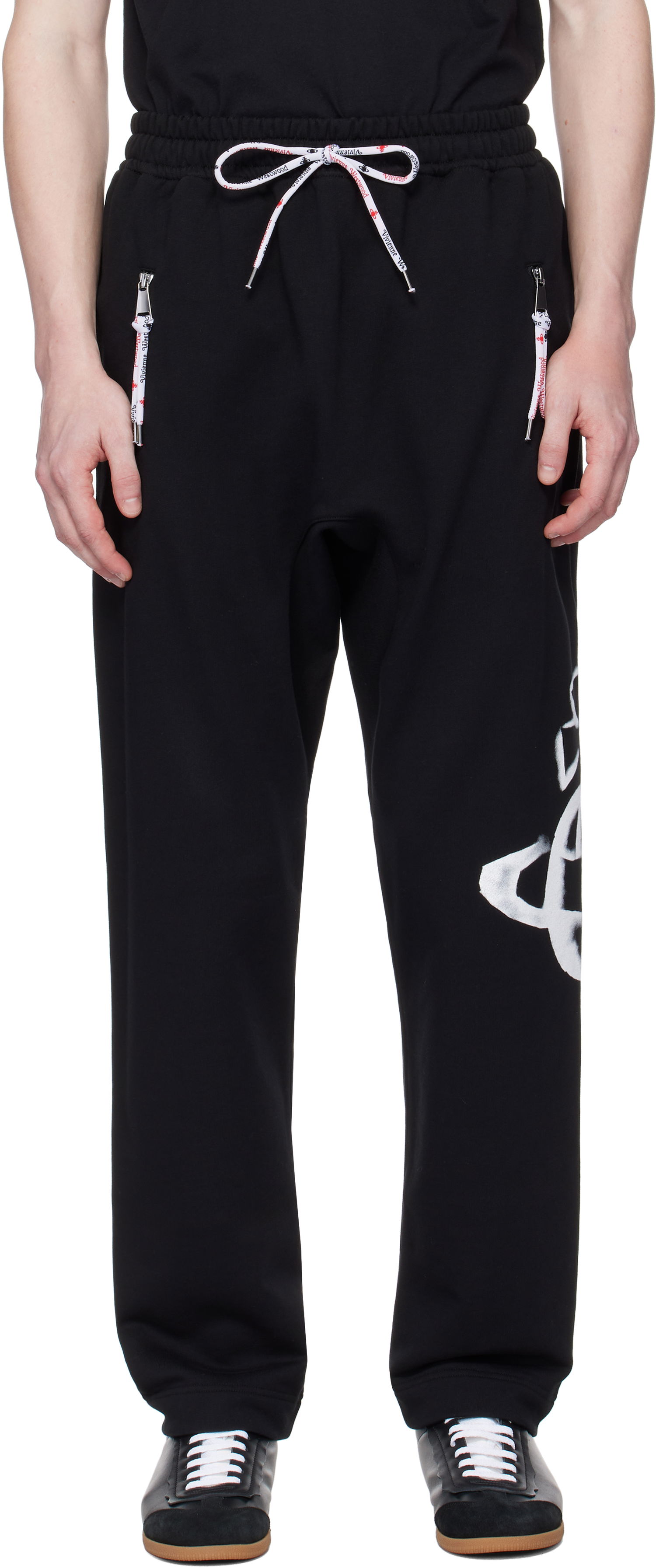 Tepláky Vivienne Westwood Vivienne Westwood Stencil Orb Football Sweatpants Čierna | 3J01000V-J006O-, 0