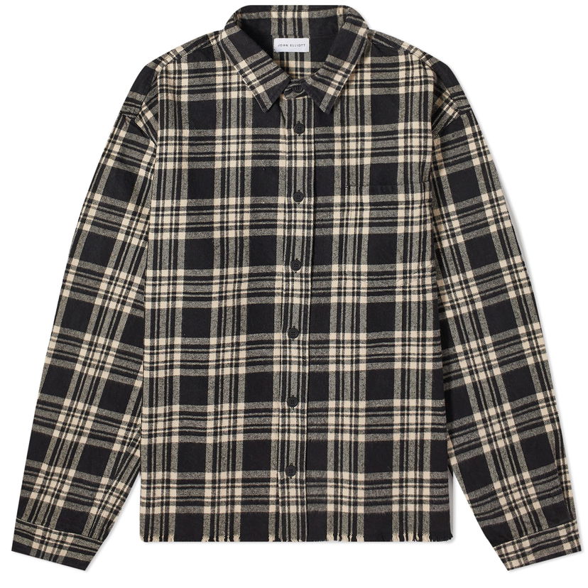 Košeľa John Elliott Hemi Plaid Shirt Čierna | E047I8386A