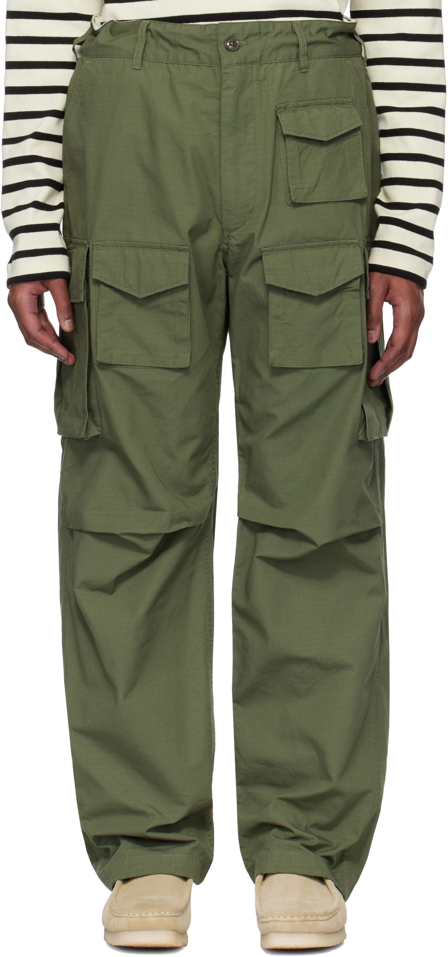 Cargo nohavice Engineered Garments Engineered Garments FA Cargo Pants Zelené | 25S1F016, 0