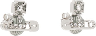 Náušnice Vivienne Westwood Vivienne Westwood Kitty Orb and Safety Pin Earrings Zelené | 6201033P-02P574-, 2