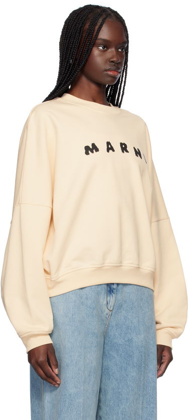 Mikina Marni Marni Crewneck Sweatshirt Béžová | FLJE0185P7 USCX43, 1