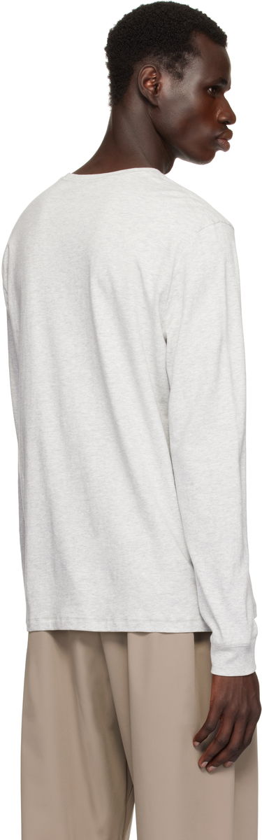 Tričko SKIMS SKIMS Cotton Classic Long Sleeve T-Shirt Šedá | LS-LST-6350M-LIGHT HEATHER GREY, 2