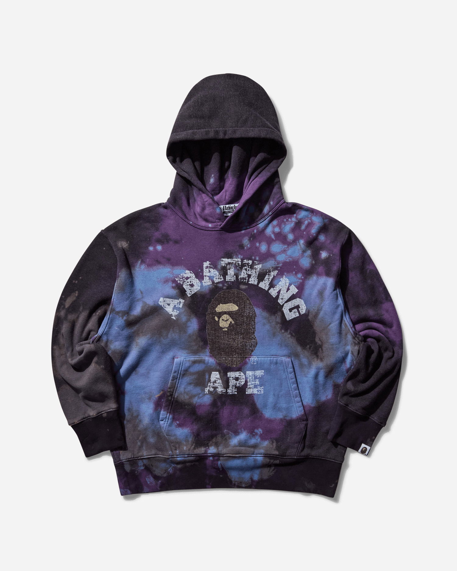 Mikina BAPE Tie Dye College Hoodie Fialová | 1K80114003 BLACK, 0
