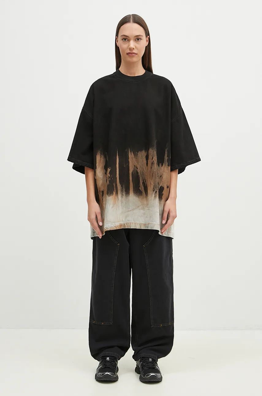 Tričko Rick Owens Tommy T Graphic T-Shirt Čierna | DS02D2203.BSUN, 0