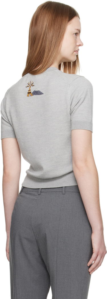 Sveter KENZO Kenzo Paris Beaded Wool Sweater Šedá | FF62TO6063CU, 2