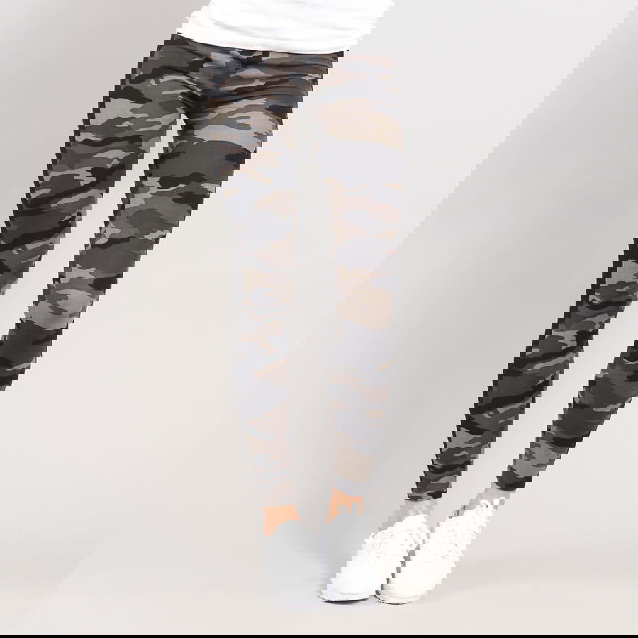 Nohavice a džínsy Urban Classics Ladies Camo Stripe Leggings Šedá | TB1530 Grey, 0