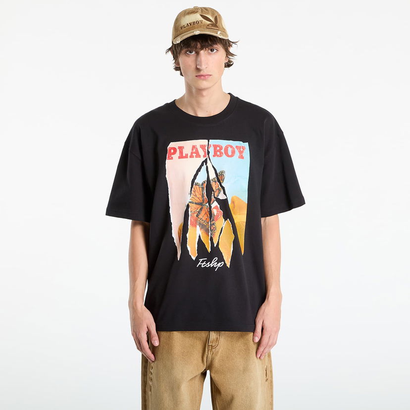 Tričko Footshop Playboy x FTSHP Butterfly Covers Tee UNISEX Black Čierna | FTSHP_527