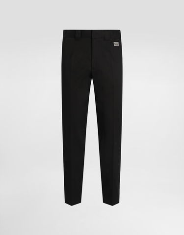 Nohavice Dolce & Gabbana Dolce & Gabbana Tailored Cotton Pants Čierna | GP0K3TFUFL3N0000, 0