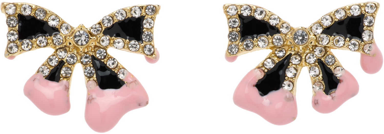 Náušnice Ottolinger Ottolinger Bow Crystal Drop Earrings Ružová | 2225150304, 0