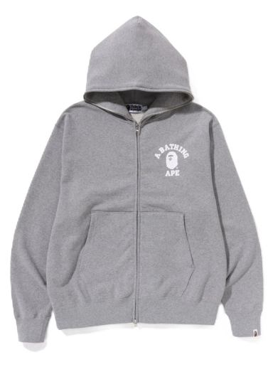 Mikina BAPE College Relaxed Fit Full Zip Hoodie Šedá | 1J30-115-018
