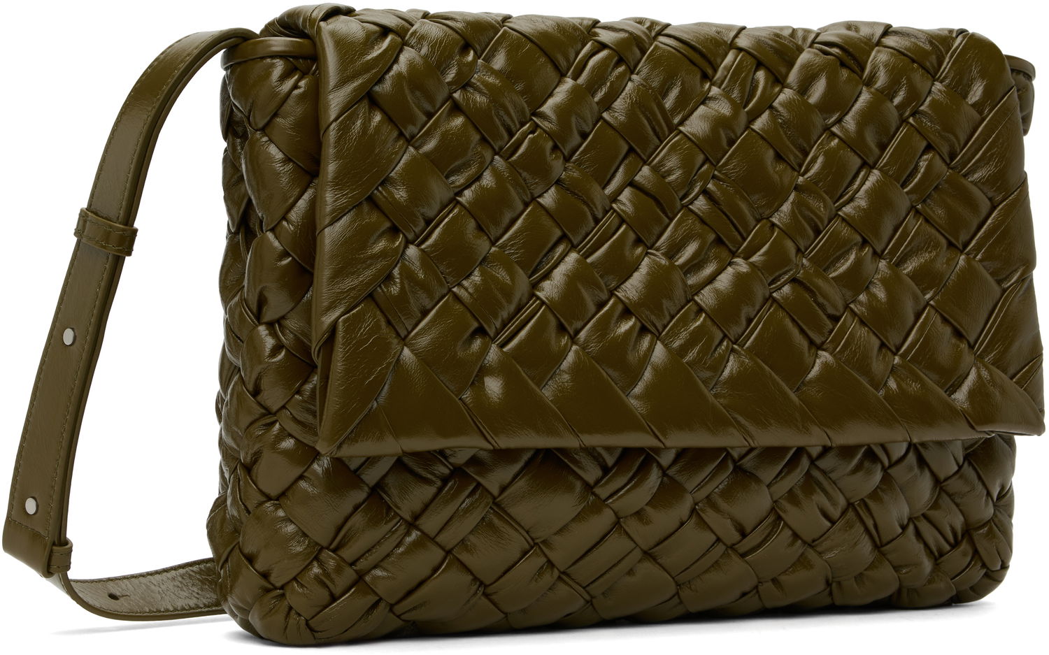 Taška cez rameno Bottega Veneta Bottega Veneta Rumple Messenger Bag Zelené | 776519 V40T1 3348, 1