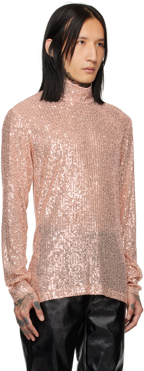 Exclusive Sequin Turtleneck Top