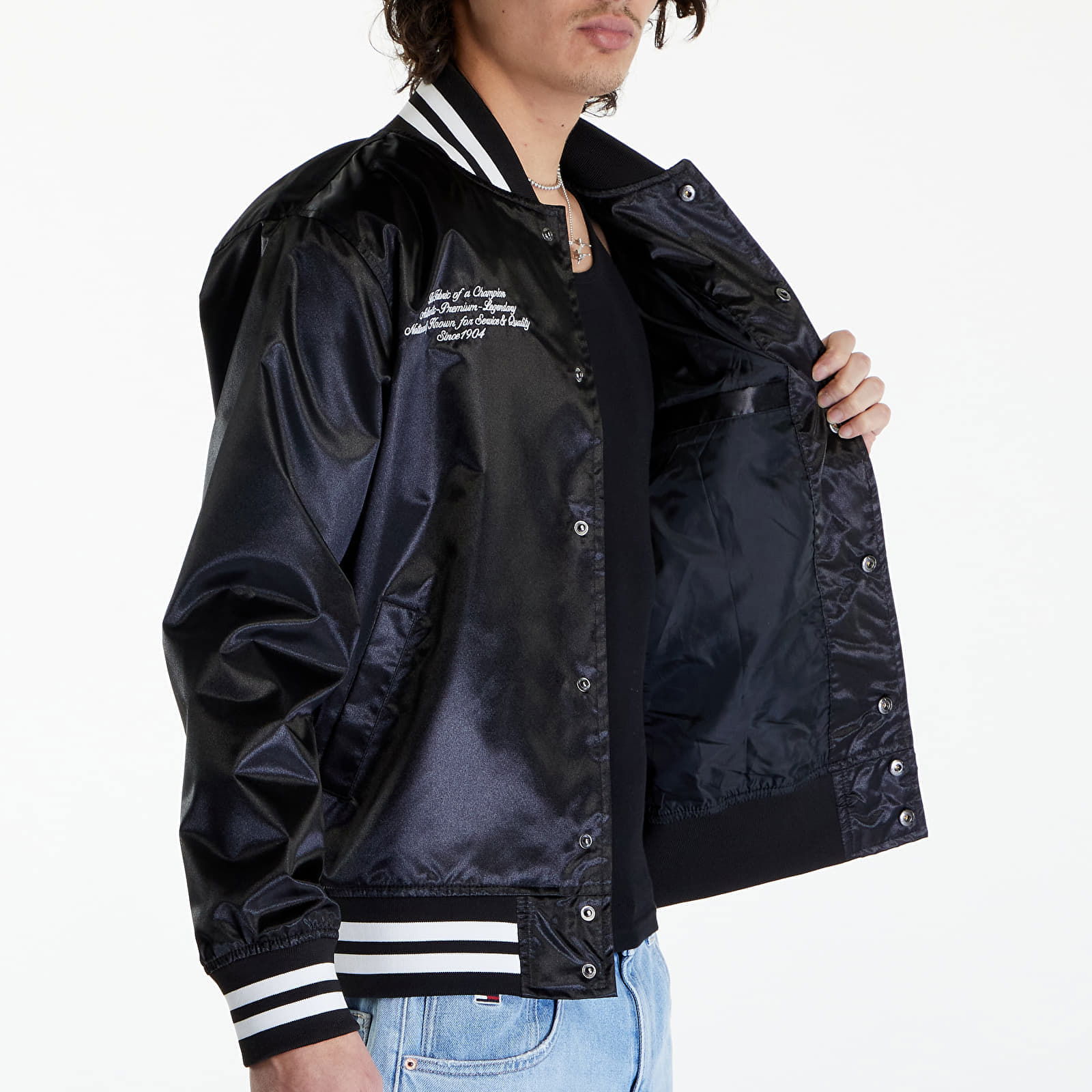 Branded 1904 Satin Jacket Black