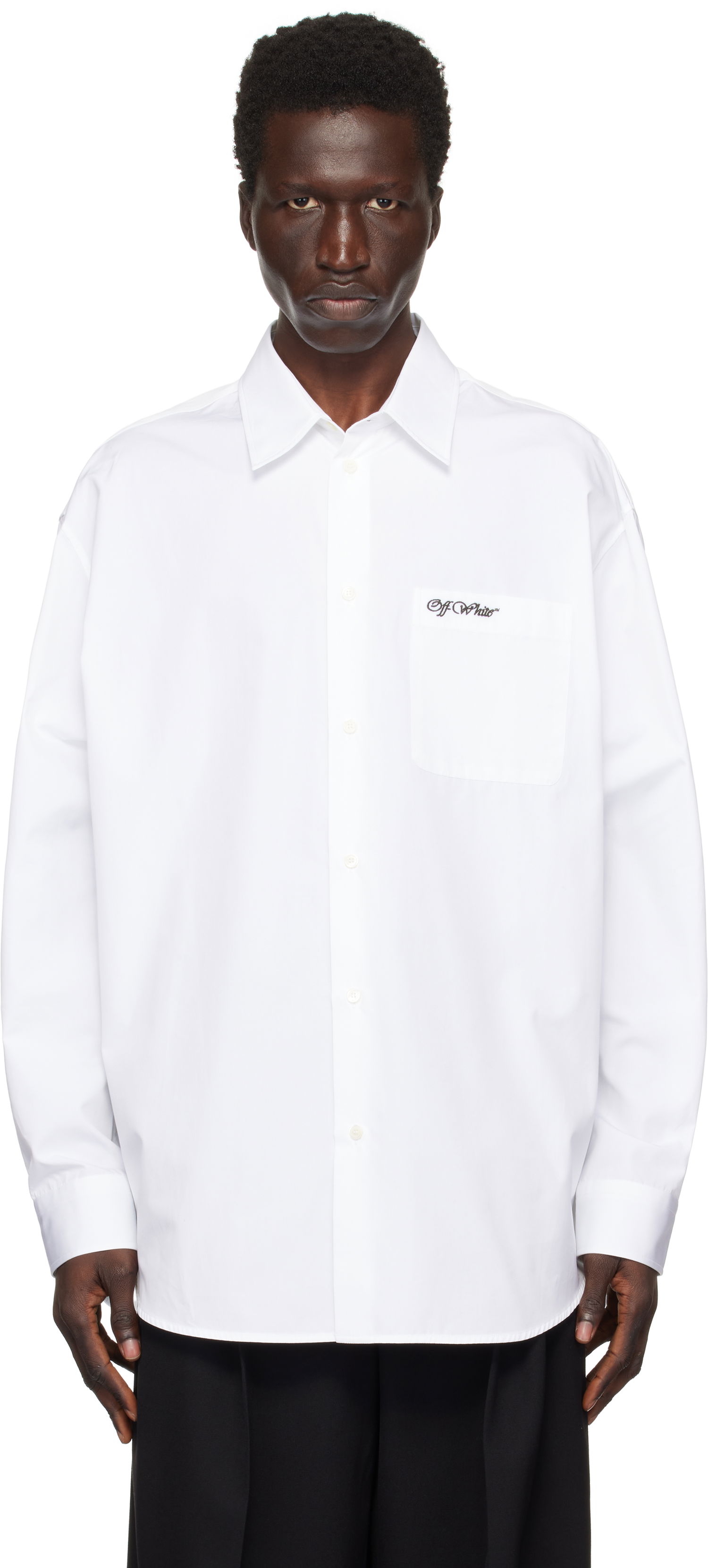 Košeľa Off-White Oversized Popeline Shirt Biela | OMGE004F24FAB0010110, 0