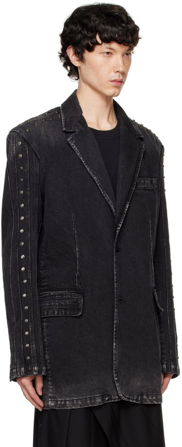 Bunda Feng Chen Wang Feng Chen Wang Paneled Denim Blazer Čierna | FUF18JK26, 1
