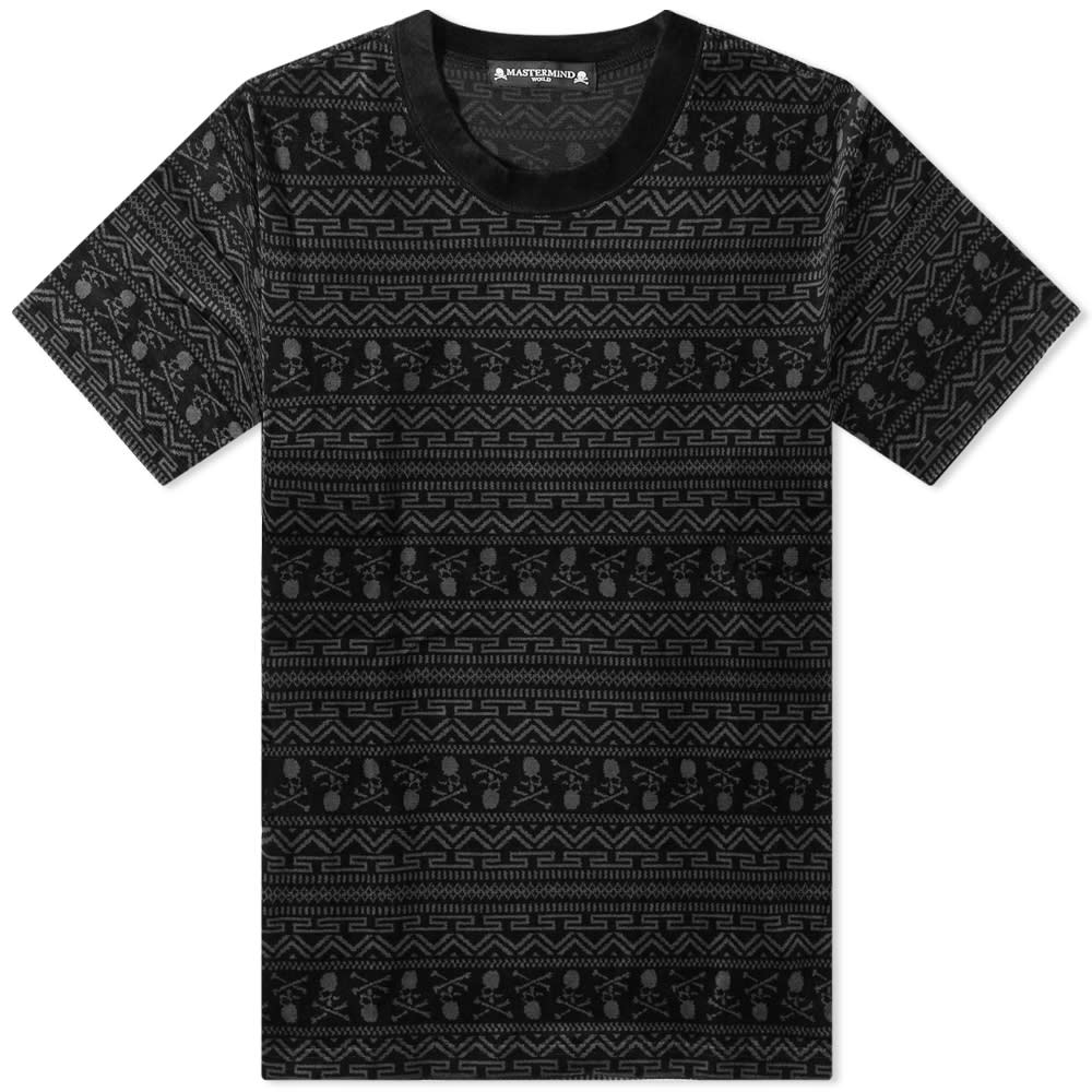 Tribal Skull Velour Tee