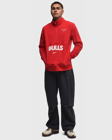 Mikina Nike NBA Chicago Bulls Club Courtside Half-Zip Top Červená | FZ7711-657, 4