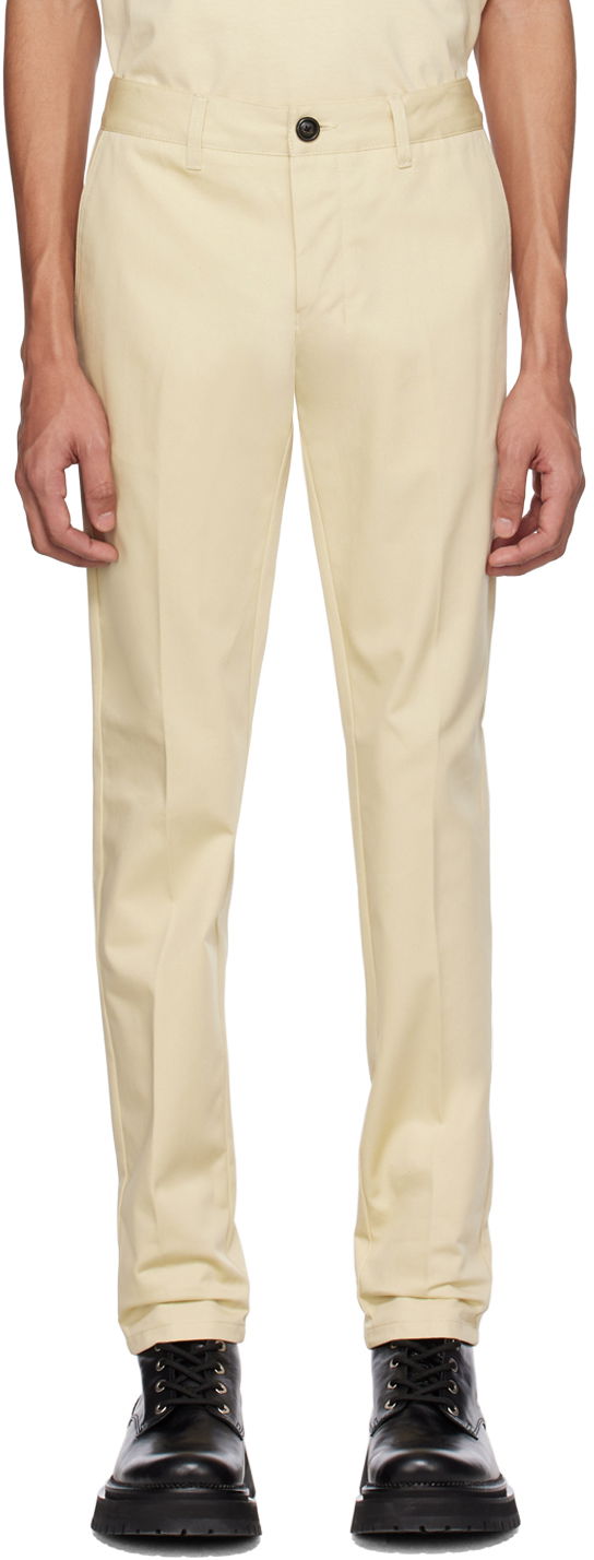 Nohavice AMI Straight-Fit Trousers Béžová | HTR619.CO0020, 0