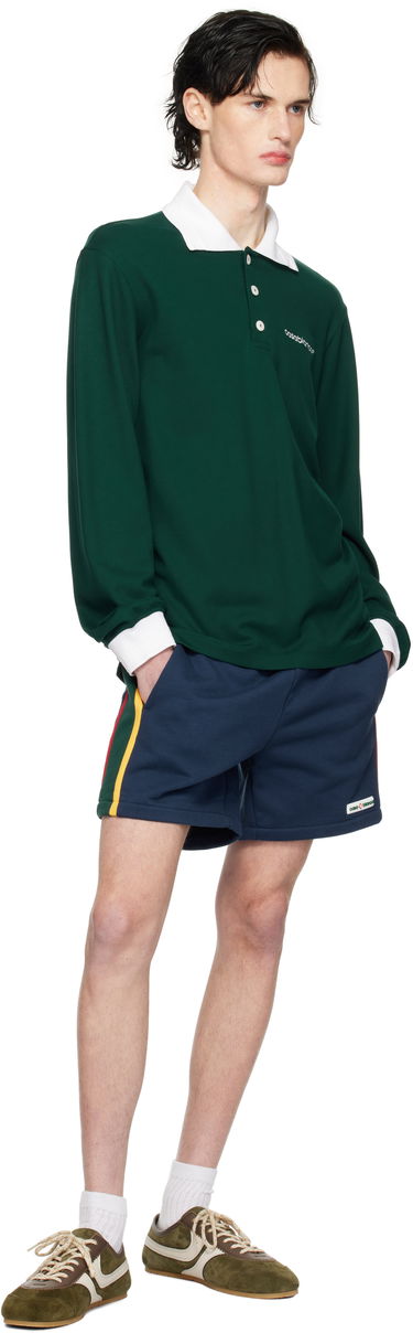 Polo tričko Casablanca Long Sleeve Polo Zelené | MPS25-JTP-270-01, 3