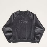 Dime Cursive Velvet Crewneck