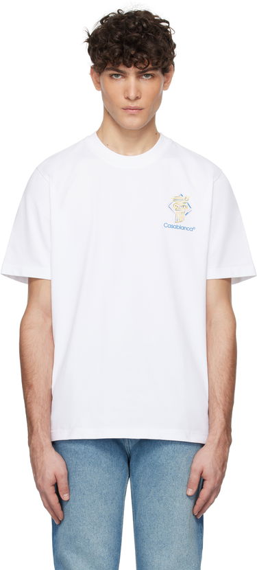 Tričko Casablanca Diamond Column Graphic T-Shirt Biela | MPS25-JTS-001-04, 0