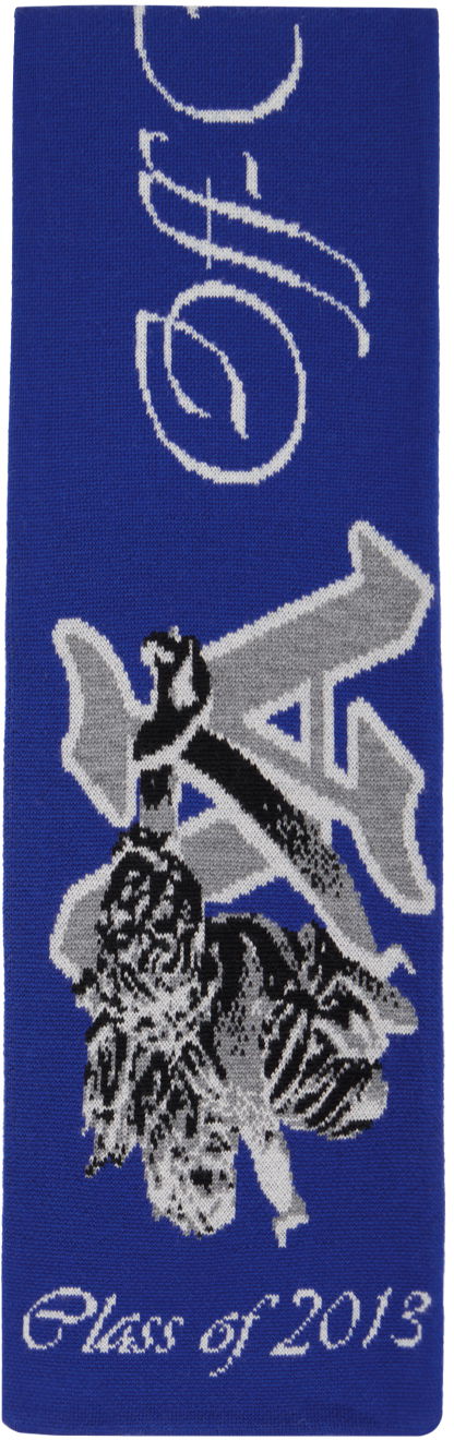 Šál Off-White Scarf Blue Modrá | OMMA058F23KNI0016907, 0