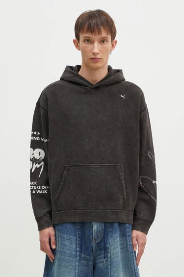 Mikina Puma Black Printed Hoodie Čierna | 626664, 0