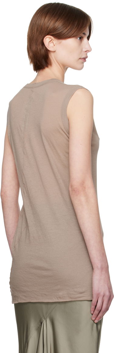 Tielko Rick Owens Rick Owens Hollywood V-Neck Tank Top Béžová | RP01E7102 UC, 2