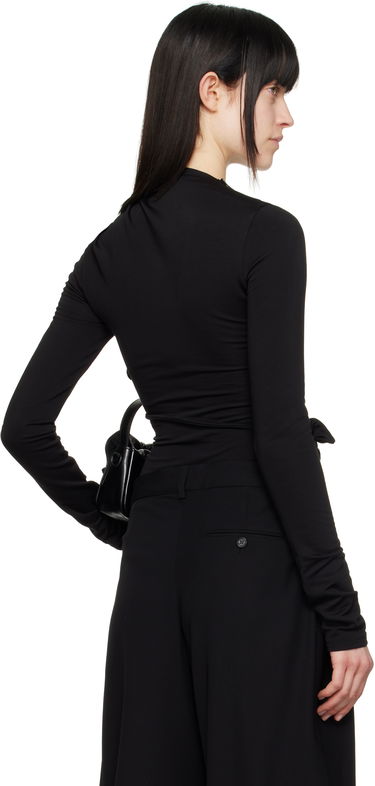 Tričko Acne Studios Acne Studios Knotted Cutout Long Sleeve Top Čierna | AL0453-, 2