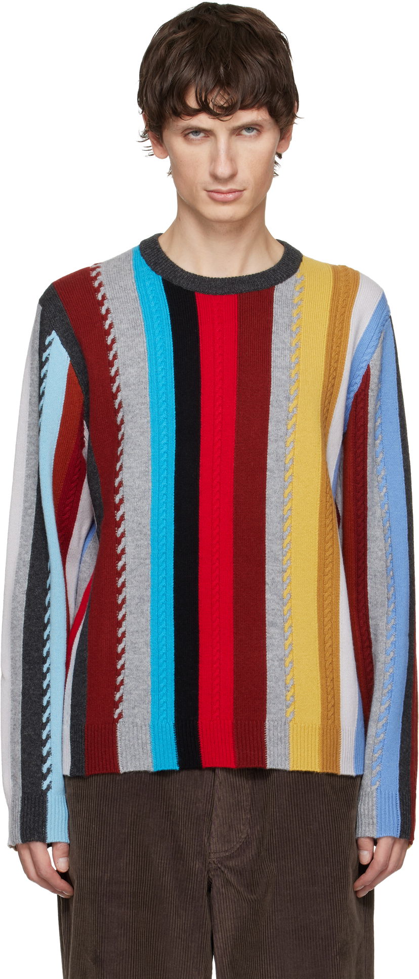 Sveter Paul Smith Cashmere Blend 'Signature Stripe' Sweater Rôznofarebný | M1R-546Z-T02828-92