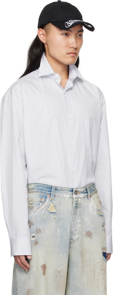 Košeľa VETEMENTS Vetements Pinstripe Shirt Biela | UA66SH410N, 1