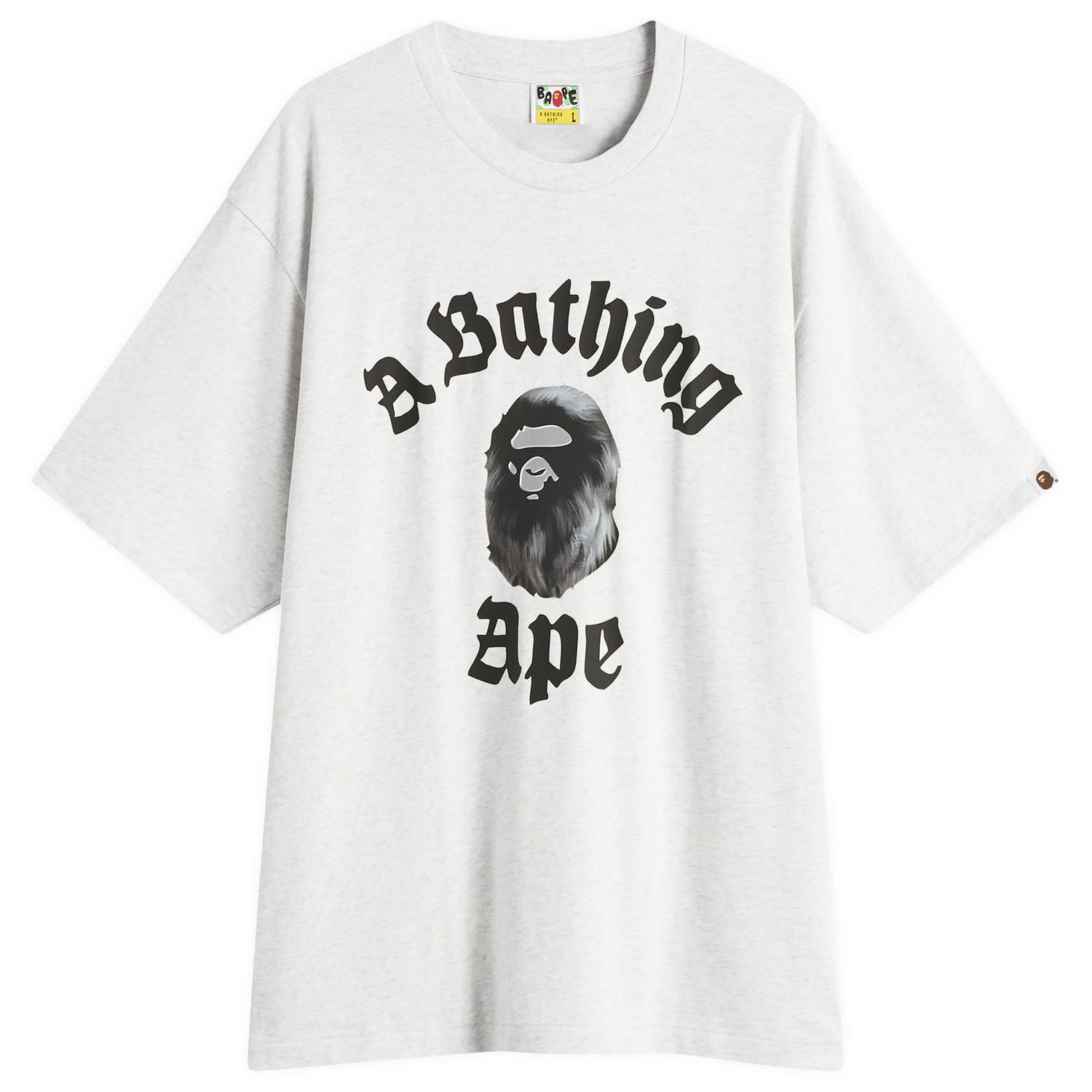 Tričko BAPE A Bathing Ape Gothic College T-Shirt Šedá | 001TEL801330M-GRY, 0