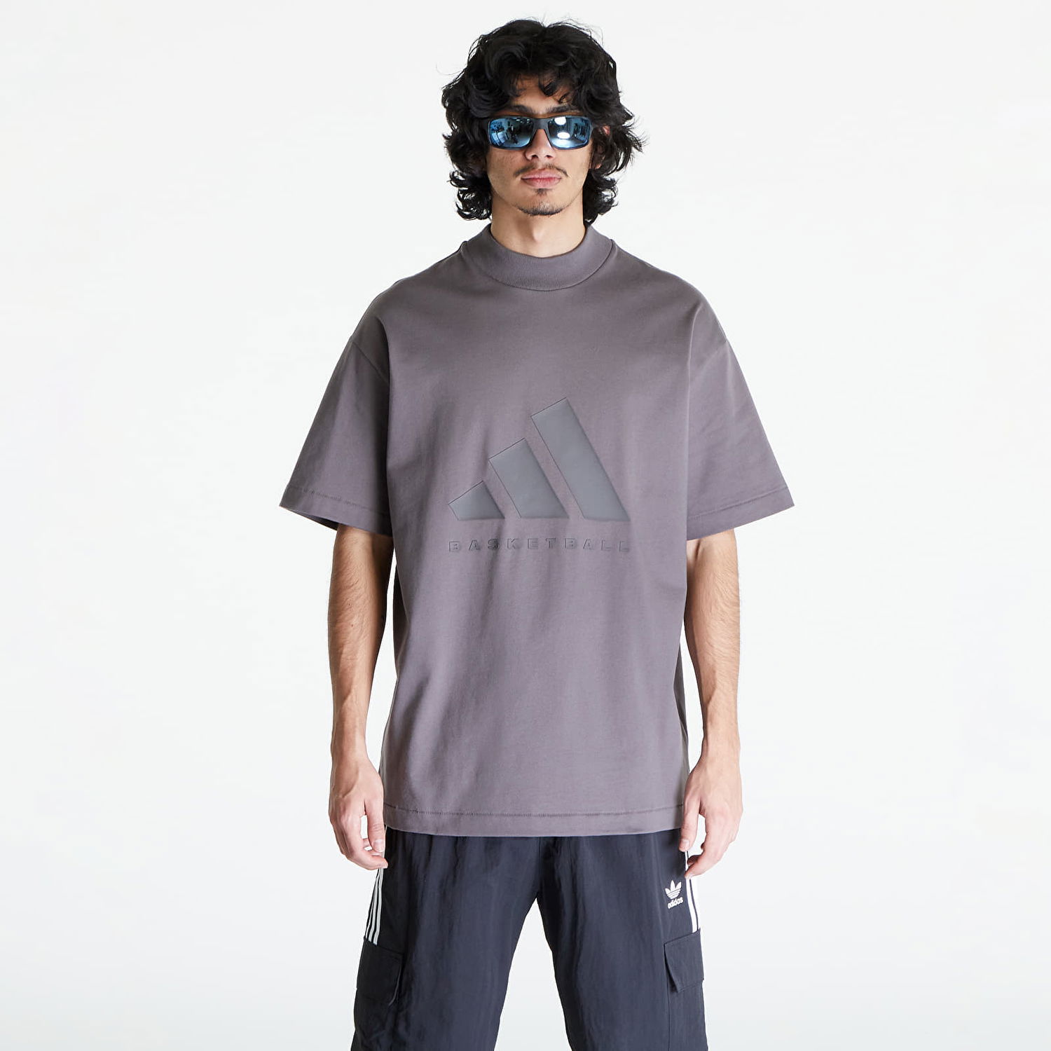 Tričko adidas Performance Basketball Tee UNISEX Šedá | IX1970, 0