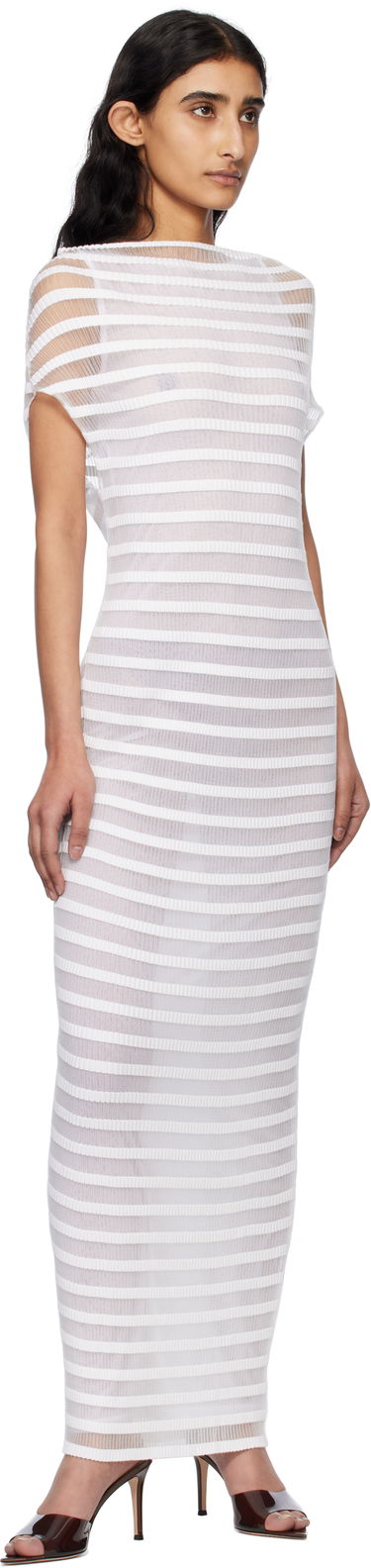 Šaty Jean Paul Gaultier Jean Paul Gaultier 'The Marinière' Striped Maxi Dress Biela | 25/34-F-RO400-M088-01, 3