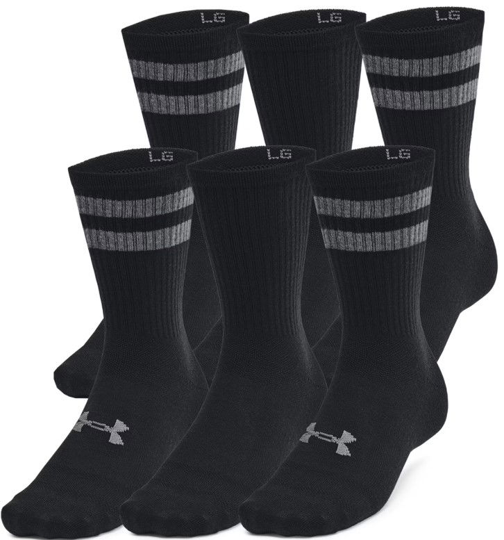 Ponožky Under Armour 6 Pack Essential Crew Socks Čierna | 1387058-001, 0