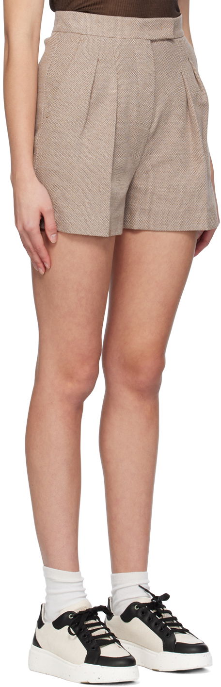 Šortky Max Mara Max Mara Women's Pleated Tailored Shorts Béžová | 2411781012600, 1