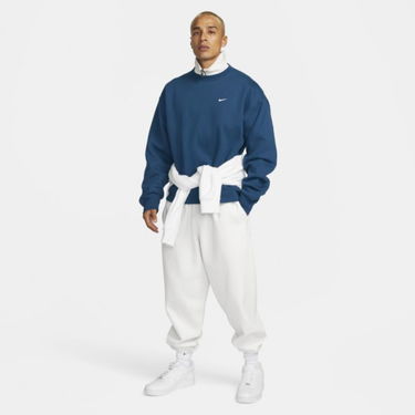 Mikina Nike Solo Swoosh Fleece Crew Modrá | CV0554-460, 3