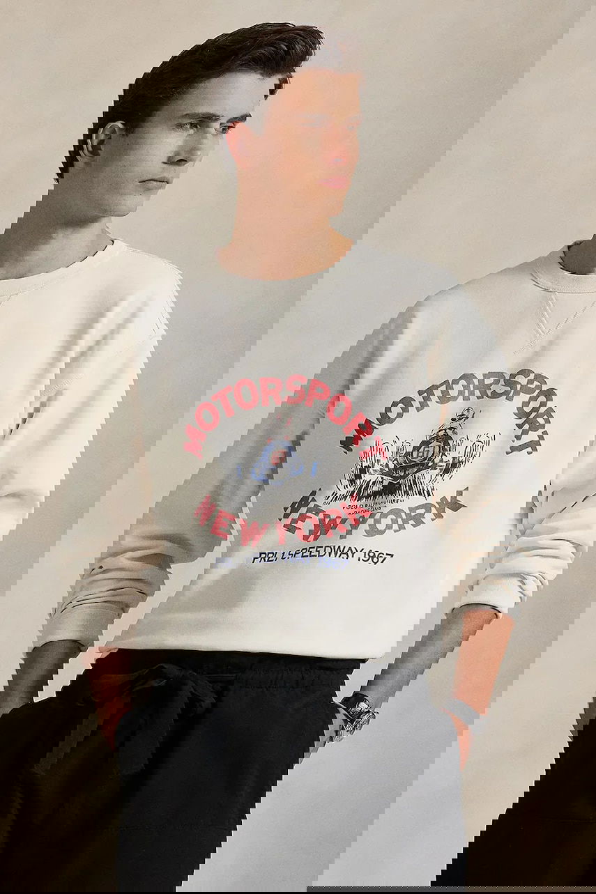 Mikina Polo by Ralph Lauren Polo Ralph Lauren Long Sleeve Motorsport Graphic Sweatshirt Biela | 710972336, 0