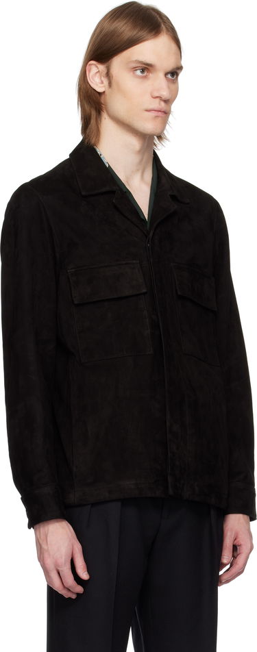 Bunda Paul Smith Paul Smith Casual-Fit Suede Jacket Čierna | M1R-147Z-P00040-79, 1