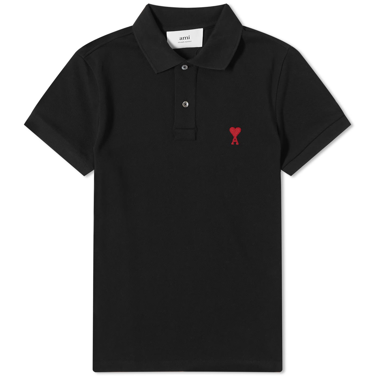 Polo tričko AMI Small A Heart Polo Tee Čierna | BFUPL001-760-001, 0