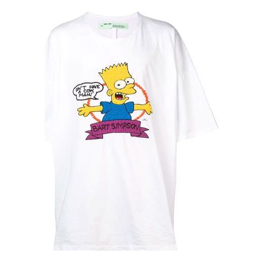 Tričko Off-White Bart Simpson Oversize T-Shirt Biela | OMAA066S191850040188, 0