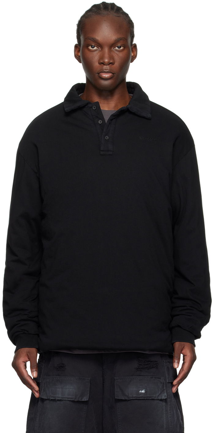 Sveter We11done Padded Long Sleeve Polo Čierna | WD-TT2-24-739-U-BK, 0