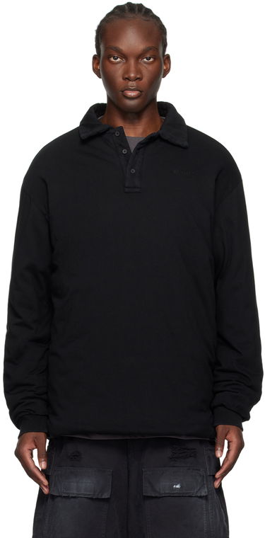 Sveter We11done Padded Long Sleeve Polo Čierna | WD-TT2-24-739-U-BK, 0