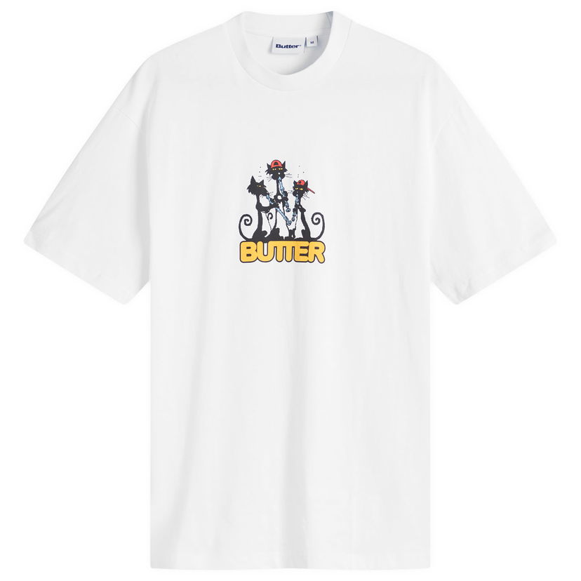 Tričko Butter Goods White Graphic T-Shirt Size Large Biela | BGQ4240260-WHT