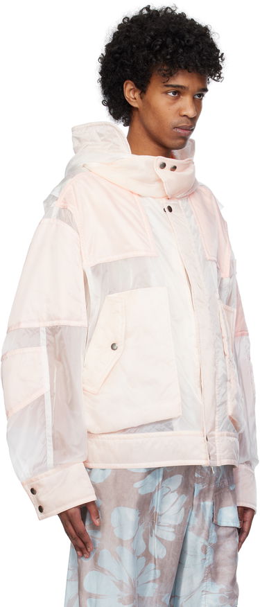 Vetrovka Dries Van Noten Dries Van Noten Satin Hooded Jacket Ružová | 251-020519-1256, 1