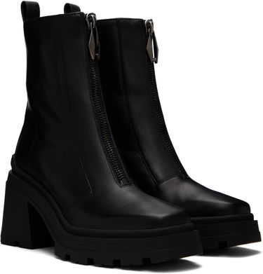 Starostlivosť o obuv Jimmy Choo Jimmy Choo Eugenie 80 Leather Boots Čierna | EUGENIE 80 SQM, 3