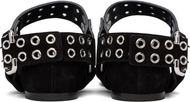Starostlivosť o obuv Alaïa ALAÏA Biker Suede Ballerina Flats Čierna | AA3A041CK177, 1